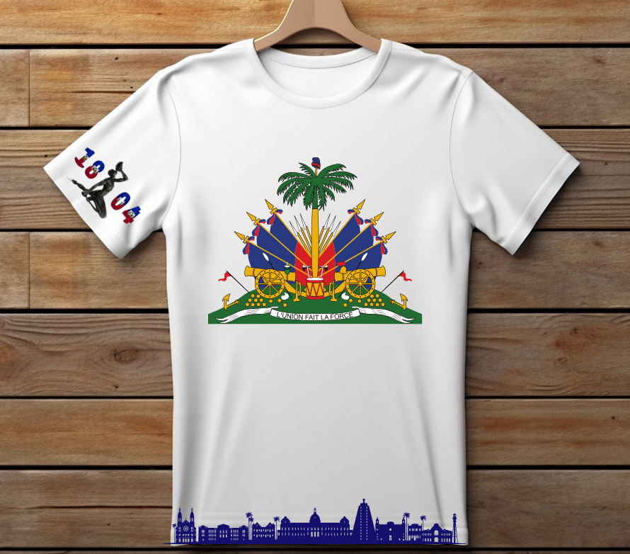 T-shirt avec L'Emblème du drapeau haïtien